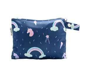 Waladi - Small Waterproof Wet Bag with Zip 19 x 16cm - Unicorn Design