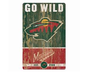 Wincraft NHL Wood Sign SLOGAN Minnesota Wild 43x28cm - Multi