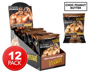 12 x Max's Muscle Meal High Protein Cookie Choc Peanut Butter 90g