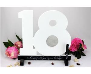 18th Birthday Signature Number Block -34cm