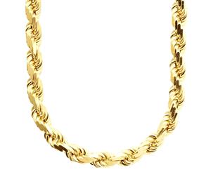 925 Sterling Silver Bling Chain - ROPE DC 8mm gold