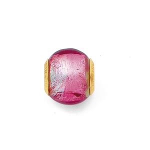 9ct Gold Pink Murano Bead