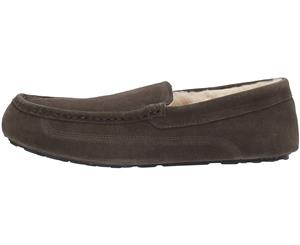 Amazon Essentials Men's Leather Moccasin Slipper Charcoal 14 M US