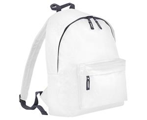 Beechfield Childrens Junior Fashion Backpack Bags / Rucksack / School (White/ Graphite Grey) - RW2019