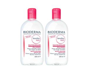 Bioderma Sensibio H2O Makeup Removing Micelle Solution Twin Pack 2x 500ml