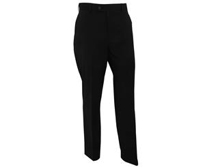 Brook Taverner Mens Cassino Slim Fit Formal Work/Suit Trousers (Black) - RW4106