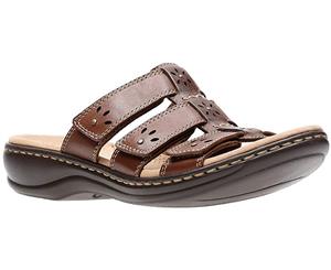 Clarks Womens Leisa Spring Leather Open Toe Casual Sport Sandals