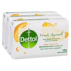 Dettol Parents Approved Bar Soap Citrus 3x120g