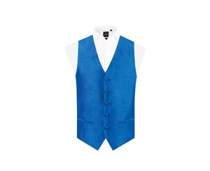 Dobell Boys Royal Blue Dupion Vest Regular Fit