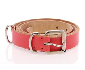 Dolce & Gabbana Pink Leather Logo Belt