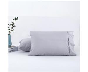 Dreamaker 250TC Plain Dyed Standard Pillowcases-48X73cm Silver