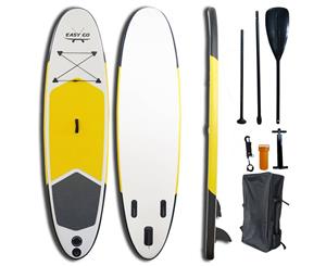 Easy Go Yellow Inflatable Stand Up Paddle Board Sup Surfboard 120" Kayak Paddle