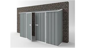 EasyShed D3008 Off The Wall Garden Shed - Armour Grey