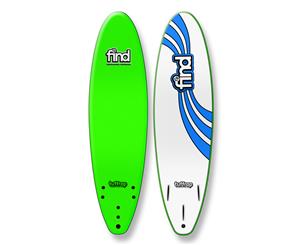 FIND 7Ɔ'' Tuffrap Soft Surfboard Thruster NEON GREEN - 3 Fin - Green