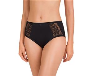 Felina 213217-004 Melody Black Floral Embroidered Brief