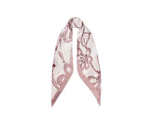 Florence Broadhurst Egrets Silk Scarf With 100% Silk Satin Pastel Pink