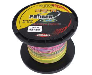 GSR PEfiber Braid Fishing Line 15lb 300m 5 Colour Jigging 100% UHMWPE Dyneesi