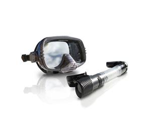 Land & Sea Stealth Executive /Silicone Mask & Snorkel Set - Black