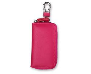 Leather Car Keychain/Key Holder - Pink