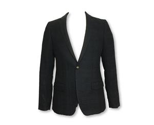 Men's Lords & Fools Tailor Slim Fit Unstructured Jacket Navy Check