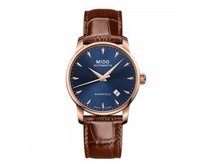Mido Men's Baroncelli Midnight 38Mm Leather Band Automatic Watch M8600.3.15.8