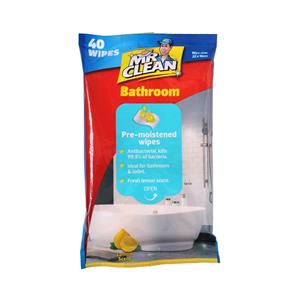 Mr Clean Antibacterial Bathroom Wet Wipes - 40 Pack