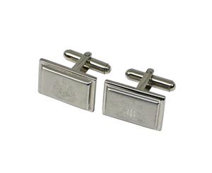Newcastle United Fc Official Mens Stainless Steel Football Crest Cufflinks (Silver) - SG724