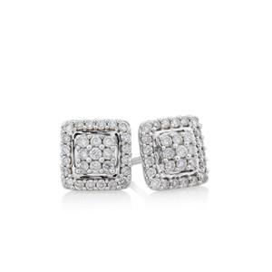Online Exclusive - Stud Earrings with 1/3 Carat TW of Diamonds in 10ct White Gold