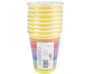 Rainbow Plastic Beverage Cups 12Oz 8/Pkg-