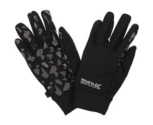 Regatta Boys & Girls Lightweight Polyester Walking Extra Grippy Gloves - Black/Magnet