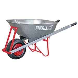 Sherlock 100L Trade Tough Galvanised Steel Tray Wheelbarrow