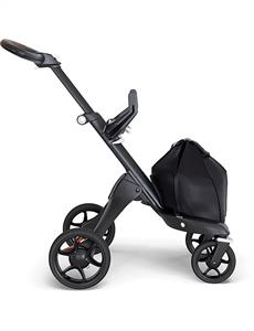 Stokke Xplory 6 Black Chassis with Brown leatherette handle