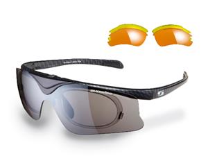 Sunwise Austin RX Prescription Carbon Flip-Up Sunglasses with 3 Interchangeable Lenses