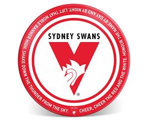 Sydney Swans AFL Melamine Team Song 20cm Round Dinner Plate