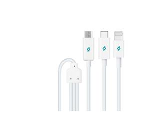TTEC Trio Charging Cable Charging all iOS & Android Phones