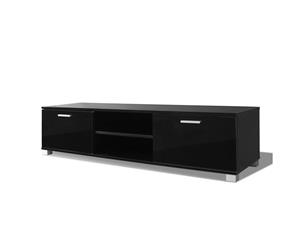 TV Cabinet High-Gloss Black 140x40.3x34.7cm TV Cabinet Entertainment