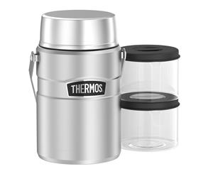 Thermos 1.39L Insulated Stainless Steel King Big Boss Food Jar w Containers SL