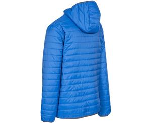Trespass Mens Dunbar Ultra Light Padded Insulated Hooded Jacket - Blue/Carbon