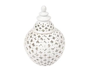 URBAN ECLECTICA Miccah Temple Jar - Small White