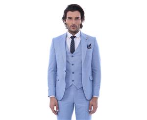 Wessi Slimfit 3 Piece Light Blue Suit for Men