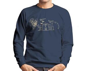 Zits High School Doodle Men's Sweatshirt - Navy Blue