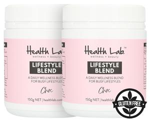 2 x Health Lab Lifestyle Wellness Blend 150g - Choc