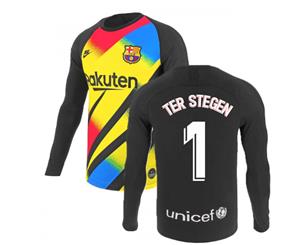 2019-2020 Barcelona Home Nike Goalkeeper Shirt (Yellow) (TER STEGEN 1)
