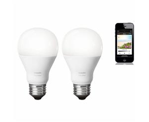 2PK Philips HUE 9W E27 Warm White LED Light Bulb/800LM Lighting for APP/Wi-Fi