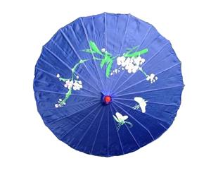 6x Chinese Japanese Bamboo Parasol Umbrella - Blue