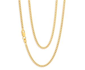 9ct Yellow Gold Silver Filled 45am Curb Chain