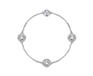 Affinity Collection Angelic Interlinking Bracelet with clear crystals Rhodium Plated