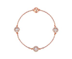 Affinity Collection Angelic Square Interlinking Bracelet with clear crystals Rose Gold Plated