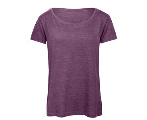 B&C Womens/Ladies Favourite Cotton Triblend T-Shirt (Heather Purple) - BC3644