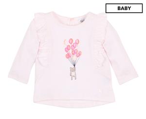Bb by Minihaha Baby Girls' Tabitha Frill Balloons Top - Pastel Pink